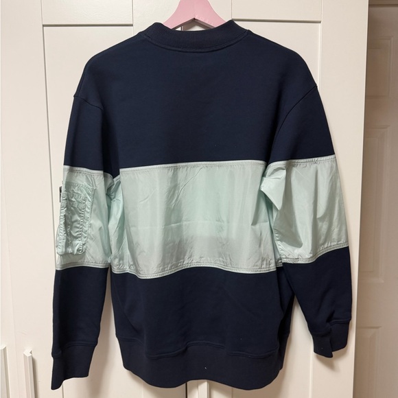 WE-AR4 Mixed Up Navy and Light Gray Sweatshirt - Picture 4 of 4